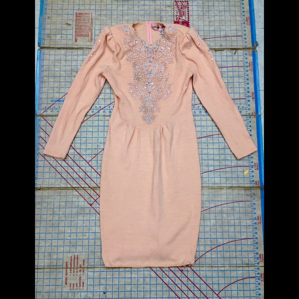 Vintage custom Santana knit dress size 10